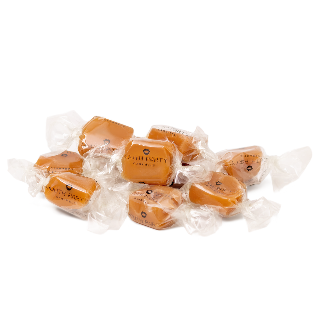 Original vanilla caramels infused with natural mango oil and habanero chili powder from Mouth Party Caramel