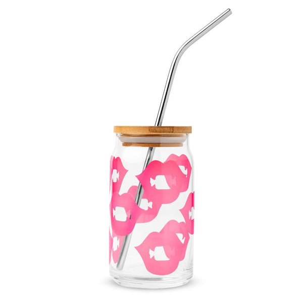 Printed Glass Straw Cup, Color Changing Glass Water Bottle With